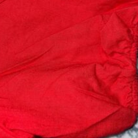 Lady in Red Puff Sleeved Ruffle Trim Wrap Dress - Picture 9 of 11